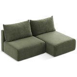 Makamii Zelena raztegljiva/s prostorom za shranjevanje kotna sedežna garnitura (desni kot) Kalena – | Shoptok.si