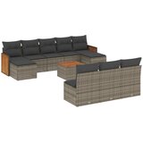  11-dijelni set vrtnih sofa od poliratana s jastucima sivi | shoptok.hr