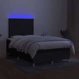  Box spring postelja z vzmetnico LED črna 120x200 cm blago, (20899278) | Shoptok.si
