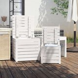  3-dijelni set vrtnih kutija bijeli od masivne borovine | shoptok.hr