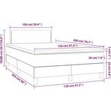  Box spring postelja z vzmetnico LED temno siva 120x200 cm žamet, (20725792) | Shoptok.si
