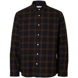 Selected Srajca 'SLHREGNOAH' nočno modra / čokolada Cene