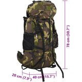  Ruksak za planinarenje maskirno zelena 80 L od tkanine Oxford | Eponuda.com