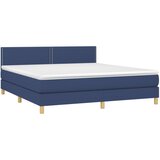Krevet s oprugama i madracem plavi 180x200 cm od tkanine | shoptok.hr