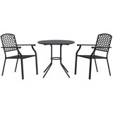 Maison Chic Vrtni stoli - Stol za vrt 3 kosi antracit prašno barvano jeklo JS1498, (21877521) | Shoptok.si