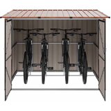  Drvarnica za bicikle 3 pcs Smeđa 216 x 207 x 158 cm Metal | shoptok.hr