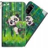 NIKCORP Preklopna torbica za Samsung Galaxy S21 Plus, zelena z vzorcem pande, zaščitni etui s stojalom in TPU zaščito, (5000139176) Cene