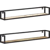 Maison Chic 2 kosi Stenske Police - Viseče police 120 cm trden predelan les, (21794076) | Shoptok.si