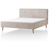 Meise Möbel Siva/rjava oblazinjena zakonska postelja 180x200 cm Smart – Cene