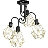  Plafonski luster BERGEN 4xE27/60W/230V crna/zlatna | Eponuda.com