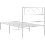  Metalni okvir za krevet s uzglavljem bijeli 80x200 cm | shoptok.hr