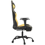  Gaming stol z oporo za noge črno in zlato umetno usnje, (20699103) | Shoptok.si