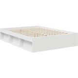  Konstrukcija postelje Bela 140 x 200 cm Masivno borovo les, (5000102779) | Shoptok.si