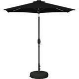 vidaXL Suncobran za vrt s LED svjetlima i postoljem 230 x 230 cm - Crna 2 3 x 2 3 m | shoptok.hr