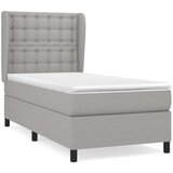  Krevet s oprugama i madracem svjetlosivi 100x200 cm od tkanine | shoptok.hr