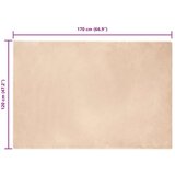 vidaXL Faux Rabbit Fur Rug Bež 120 x 170 cm Poliester | shoptok.hr