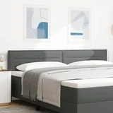 vidaXL vzglavje Komplet 2 Temno sivo Les in tekstil 200 x 7 x 78 cm