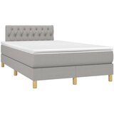  s oprugama i madrac svjetlosivi 120 x 200cm od tkanine | shoptok.hr