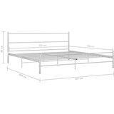  Za krevet bijeli metalni 200 x 200 cm | shoptok.hr