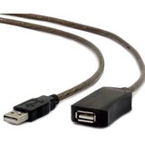  UAE-01-5M USB 2.0 active extension cable, black color, bulk package, 5m | ePonuda.com