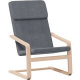  Stolica za opuštanje s tabureom od tkanine tamnosiva | shoptok.hr