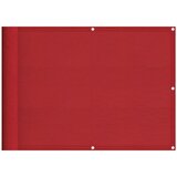 Balkonska pregrada crvena 75x1000 cm 100% poliester Oxford | shoptok.hr
