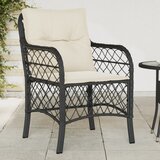 Maison Chic Vrtni stoli - Stol za vrt z blazinami 2 kosa črn poli ratan JS2111, (21876686) | Shoptok.si