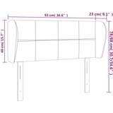  Uzglavlje s ušima svjetlosivo 93x23x78/88 cm od tkanine | shoptok.hr