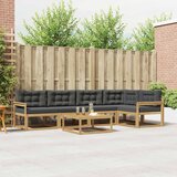  Set vanjskih sofa 6 kom. Bijela i antracit Poliester | shoptok.hr