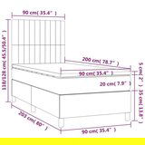  S oprugama i madracem krem 90 x 200 cm od tkanine | shoptok.hr