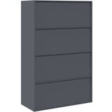 Ormarić Omarica za shranjevanje 2 pcs Antracit 90 x 40 x 140 cm Jeklo, (5000152795) | Shoptok.si