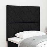 vidaXL Naslon za glavu s dijamantnim uzorkom Crni 100 cm Poliester, Naslon za glavu s dijamantnim uzorkom Crni 200 cm Poliester | shoptok.hr