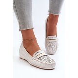 EVENTO Women's Loafers With Intricate Design Made of Eco Leather Off-White Nassnema | shoptok.hr