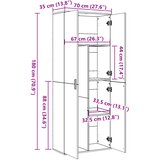  Visoka komoda hrasta sonome 70x35x180 cm od konstruiranog drva | shoptok.hr