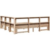  Knjižna postelja brez vzmetnice 200x200 cm trdna borovina | Shoptok.si