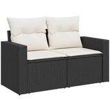 vidaXL 6-dijelni set vrtnih sofa s jastucima crni od poliratana | shoptok.hr