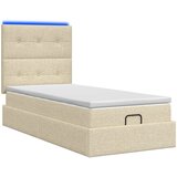  od pjene s madracem i LED-om Krem 90 x 190 cm Tkanina | shoptok.hr