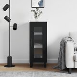 vidaXL Komoda crna 34 5 x 34 x 90 cm od konstruiranog drva Cijene