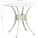  Vrtni stol bijeli 78 x 78 x 72 cm od lijevanog aluminija | shoptok.hr