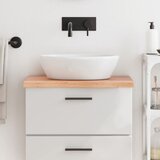 vidaXL Kopalniški pult svetlo rjav 60x40x4 cm obdelan trden les Cene