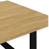  Stolić za kavu svjetlosmeđi i crni 120x60x40 cm MDF i željezo | shoptok.hr