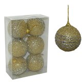 8 cm Kuglice stiropor 6 kom, zlatne | shoptok.hr