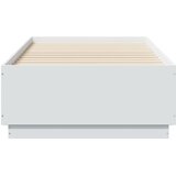  Okvir za krevet s LED svjetlima bijeli 90 x 190 cm drveni | Eponuda.com