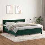  Krevet s oprugama i madracem tamnozeleni 180x200 cm baršunasti | shoptok.hr