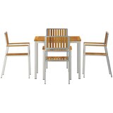 Vanjski set za objedovanje 5 pcs Smeđa Čvrsto drvo akacije | shoptok.hr