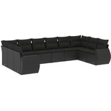vidaXL 10-dijelni set vrtnih sofa s jastucima crni od poliratana | shoptok.hr