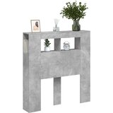 vidaXL LED posteljno vzglavje betonsko sivo 100x18,5x103,5 cm inž. les | Shoptok.si