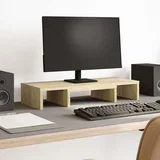 Stojalo za monitor nastavljivo sonoma hrast 60x24x10,5 cm les