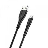 Usams Podatkovni kabel in polnilec U35 (USB - microUSB, 2A, podpora za hitro polnjenje, 100 cm, proti lomljenju) ČRNA SJ365USB01 | Shoptok.si