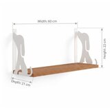 Hanah home Zidna polica Hunter Dog 2 White | Eponuda.com